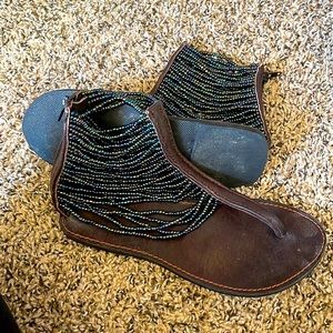 😍 Beaded ankle sandals